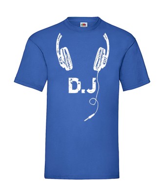 FRUIT OF THE LOOM T-shirt με στάμπα A8916  ΜΠΛΕ ΡΟΥΑ